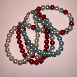 Red white and blue bracelet